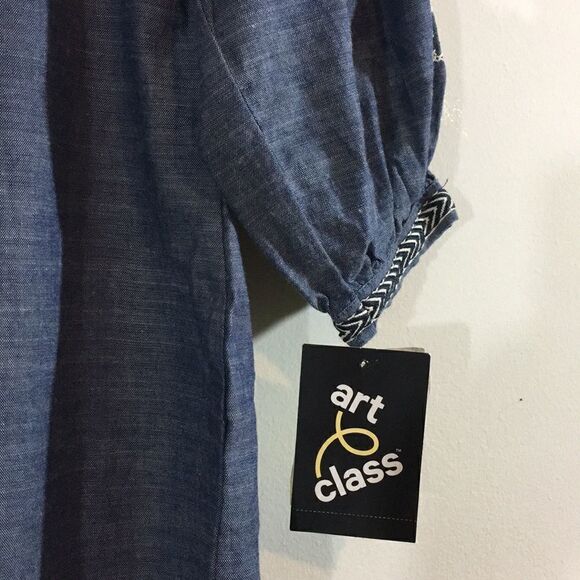 Art Class Girls’ Denim Dress, Chambray XS - Picture 3 of 4